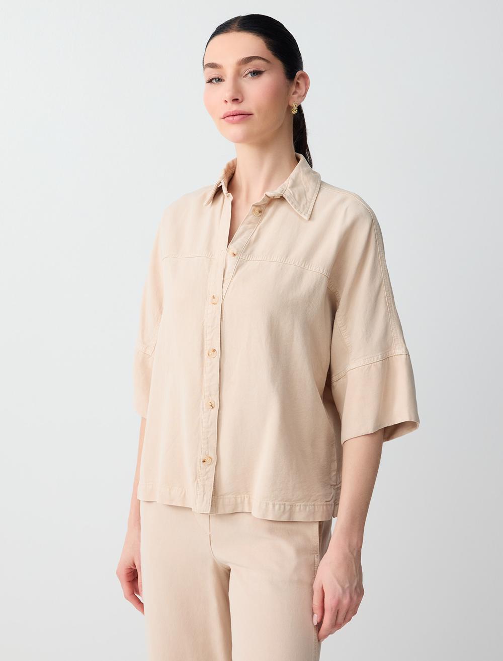 Rahat Kesim Truvakar Kol Dokuma Gömlek