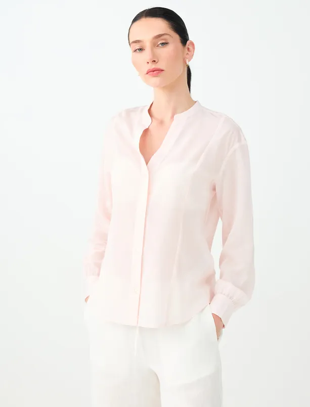 Women  Judge-Collar Long-Sleeved Striped Shirt