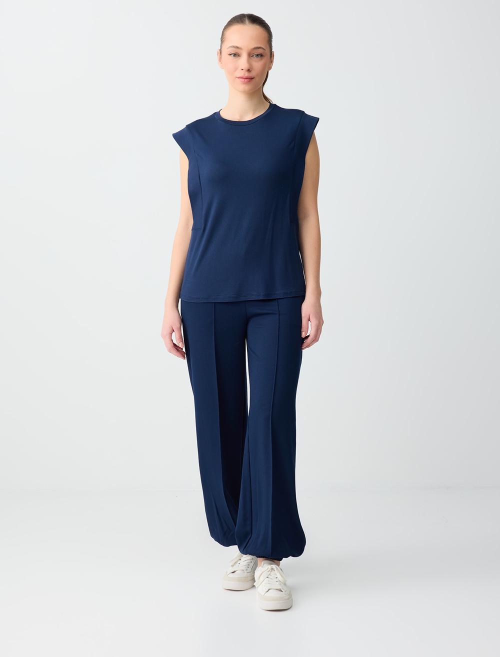 Normal Bel Lastikli Paça Uzun Modal Jogger Pantolon