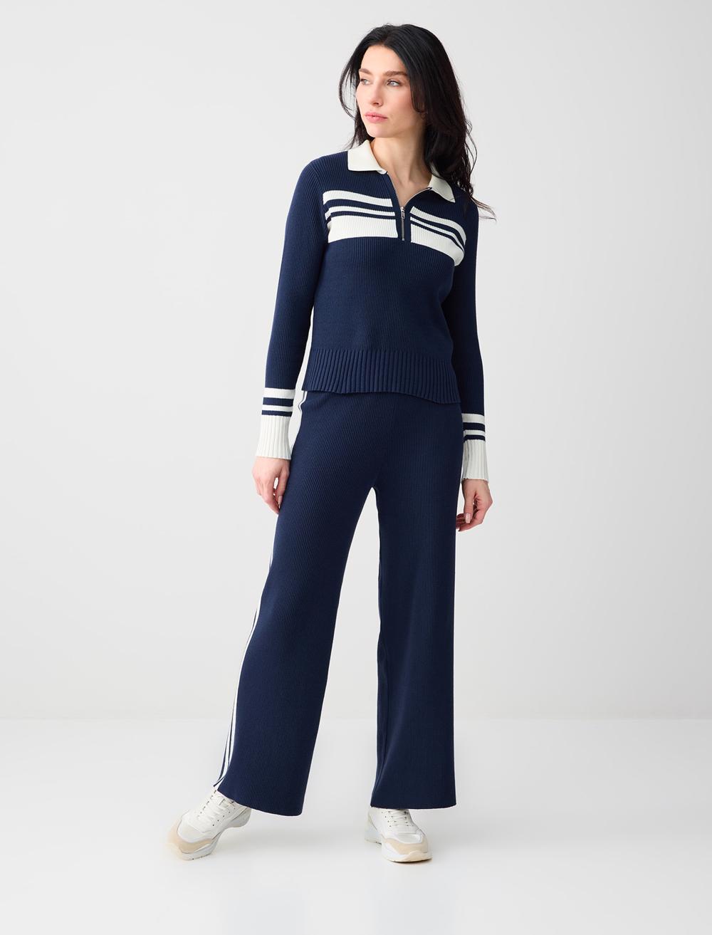 Normal Bel Normal Paça Triko Pantolon