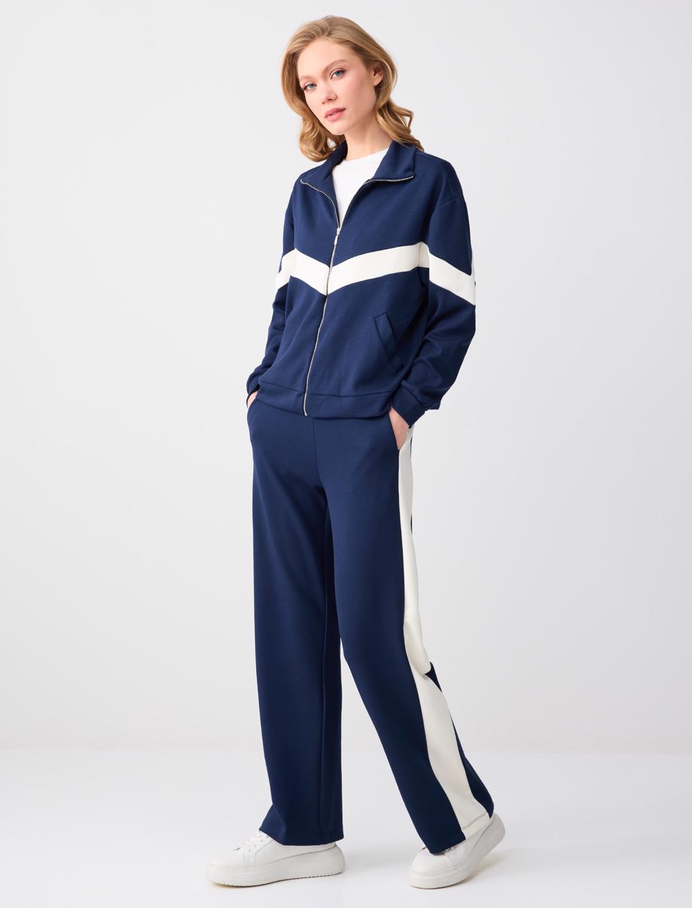 Bol Paça Normal Bel Örme Jogger Pantolon