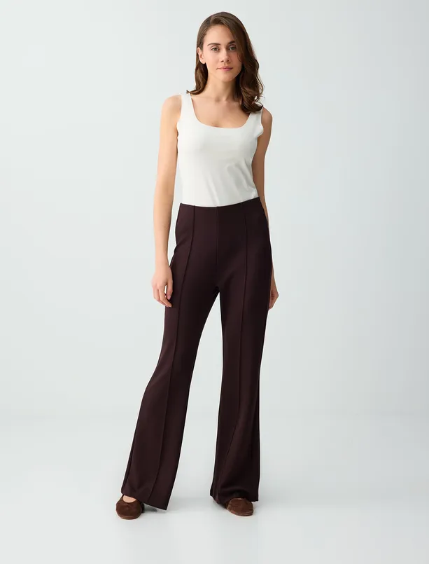 Women  High Waist Wide Leg Modal Knitted Jogger Pants