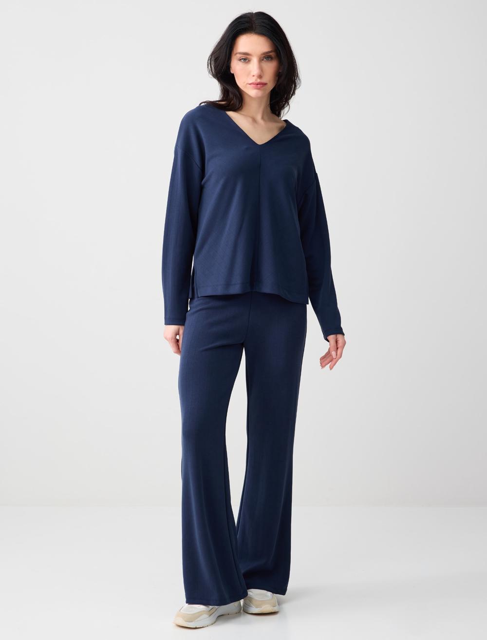 Normal Paça Normal Bel Uzun Jogger Pantolon