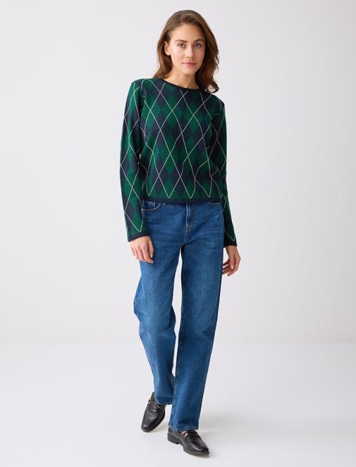 Diamond Patterned Sweater Combination