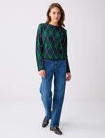 Diamond Patterned Sweater Combination