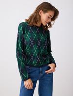 Diamond Patterned Sweater Combination