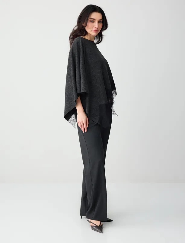 Bayan Antrasit Normal Bel Normal Paça Cepli Dokuma Pantolon