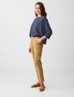 CamelFeather Side Pockets High Waist Regular Leg Woven Pants Combination
