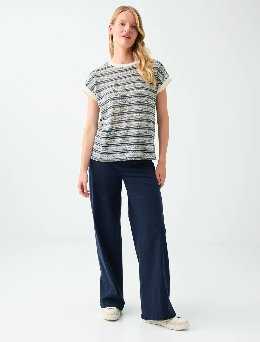 PAS NORMAL STUDIOS ウインドブレーカー　women’s 紺XS Regular Waist Flared Woven Long Pants