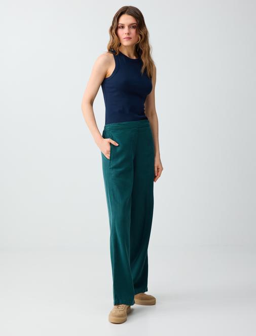 Normal Waist Normal Leg Long Pants Combination with Pocket Details