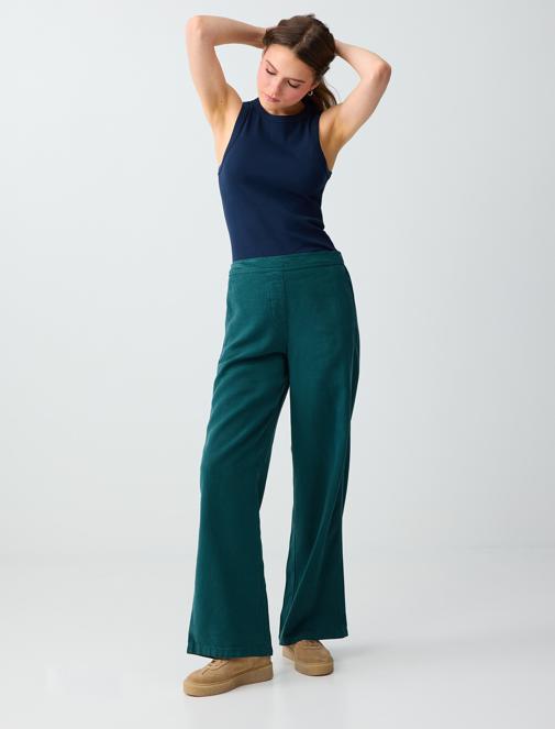 Normal Waist Normal Leg Long Pants Combination with Pocket Details