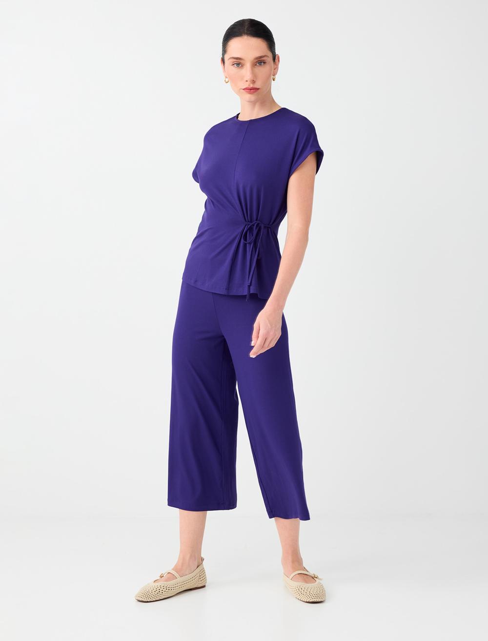 Beli Lastikli Basic Kısa Pantolon