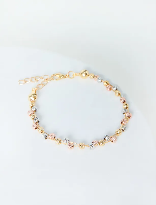 Women Mixed Ball Figured Adjustable Shiny Bracelet