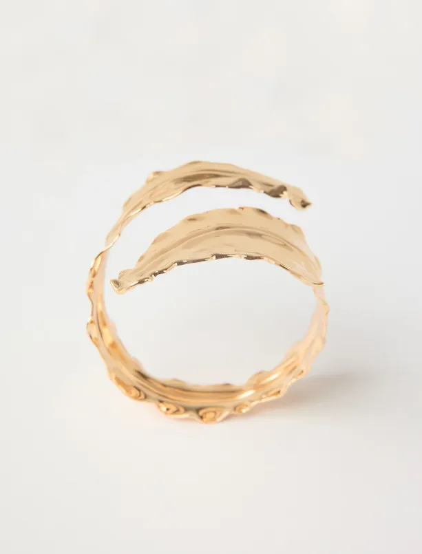 Bayan Sarı Parlak Sarmal Bileklik