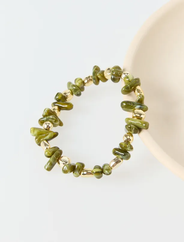 Bayan Kahverengi Modern Boncuk Bileklik