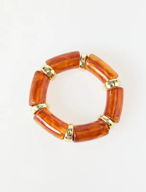 Bayan Kahverengi Ahşap Görünümlü Bileklik