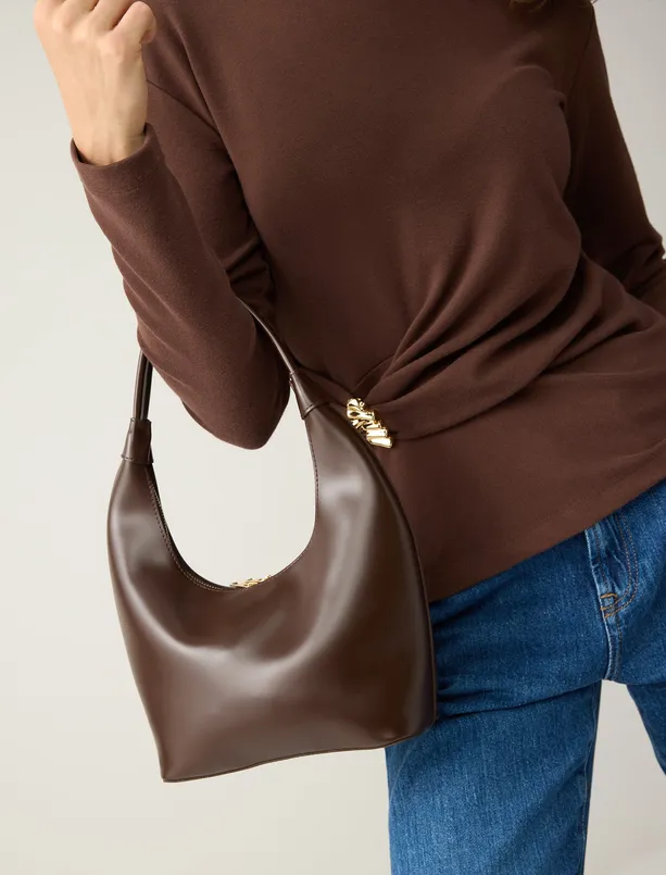 Bayan  Deri Görünümlü Çanta