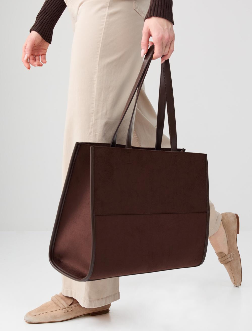 Süet El ve Omuz Çantası