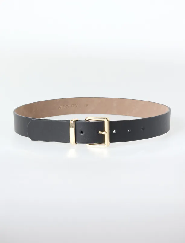 Bayan  Metal Tokalı Deri Görünümlü Klasik Kemer