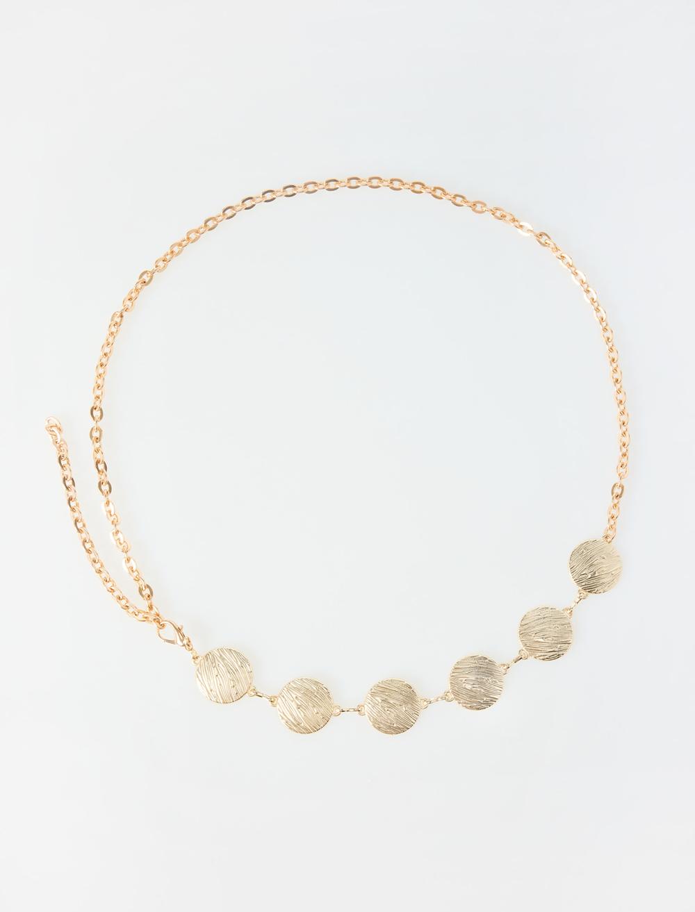 Parlak Halka Figürlü Zincir Kemer