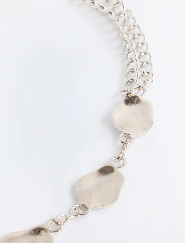 Women Grey Detailed Chain Belt