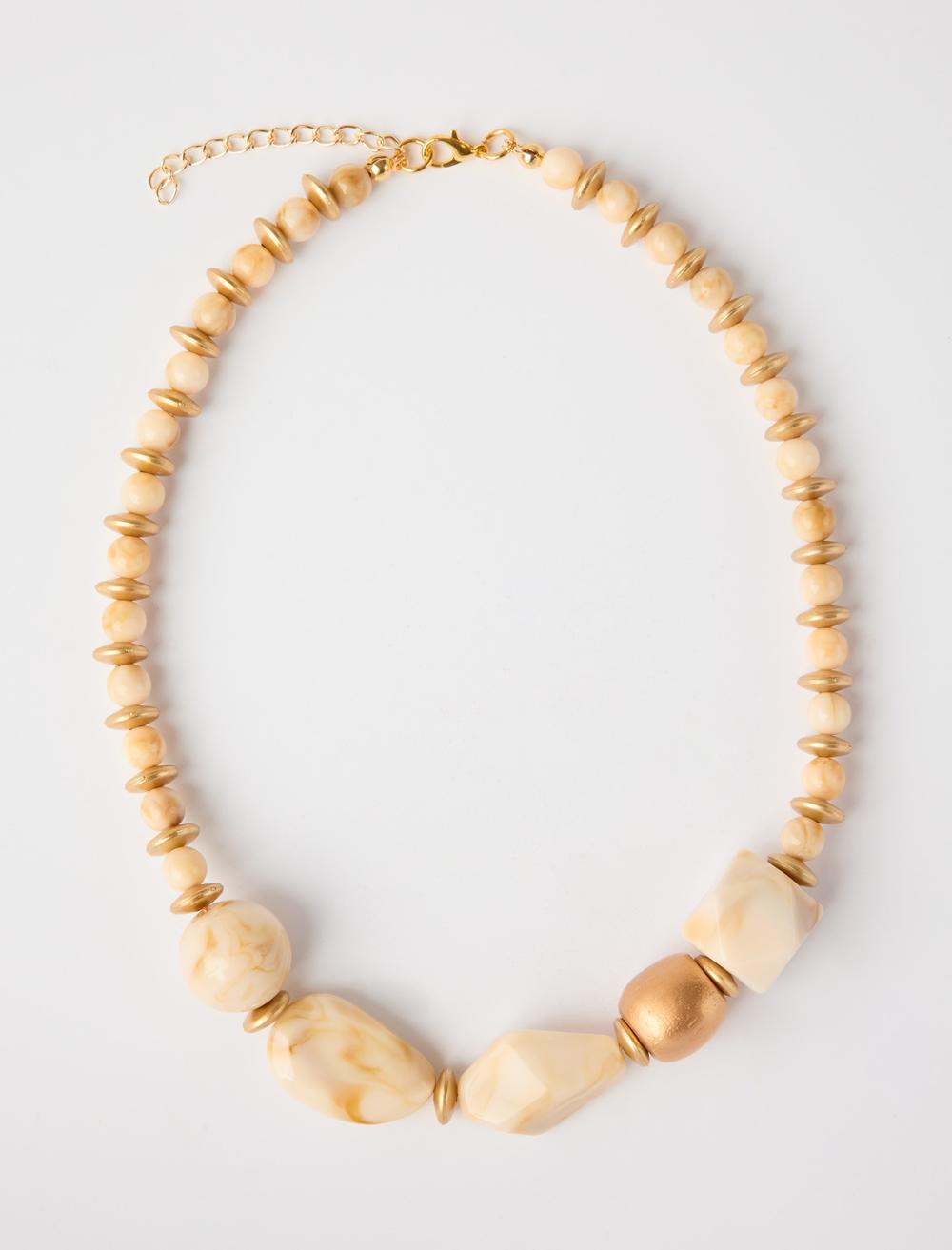 Büyük Boncuk Detaylı Ayarlanabilir Kolye