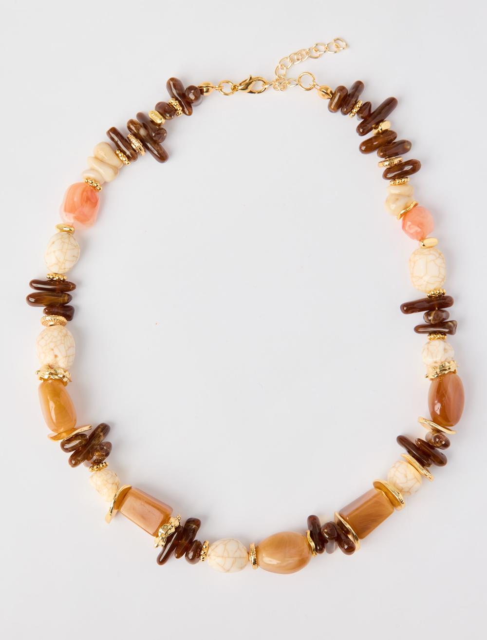 Asimetrik Taşlı Ayarlanabilir Kolye