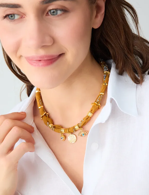 Bayan  Göz Figürlü Etnik Kolye