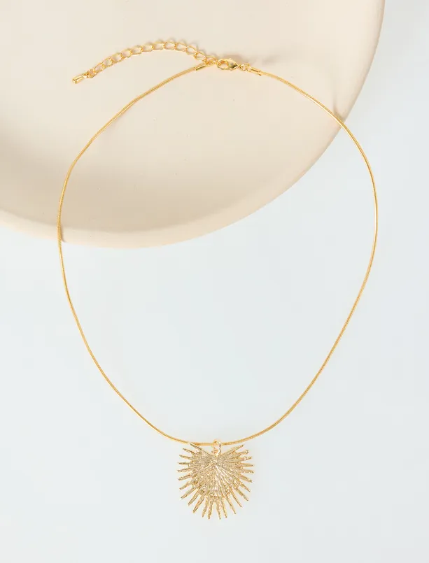 Bayan  Güneş Figürlü Ayarlanabilir Kolye