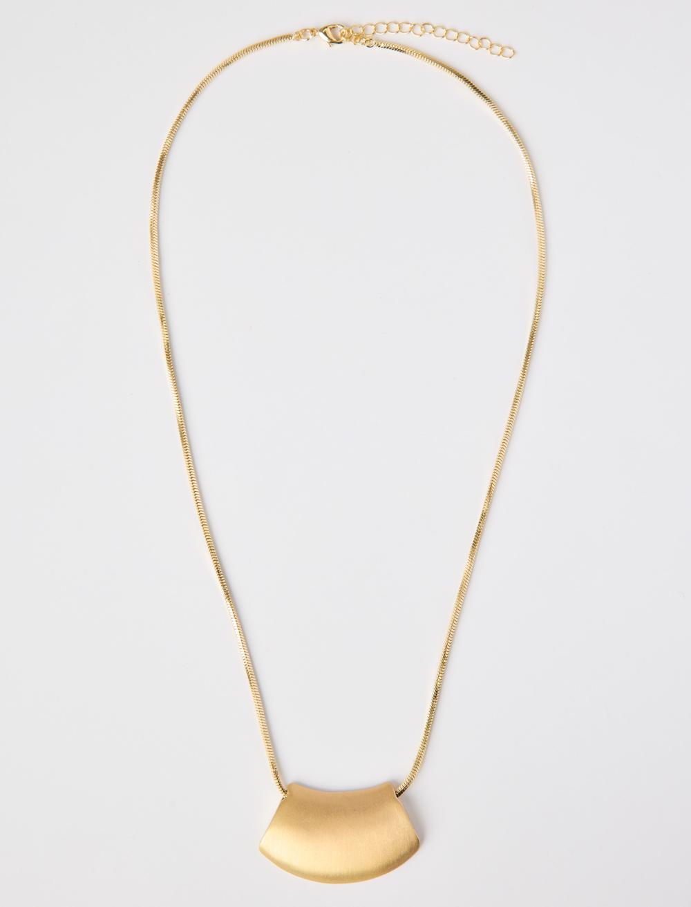 Parlak Levha Detaylı Ayarlanabilir Kolye