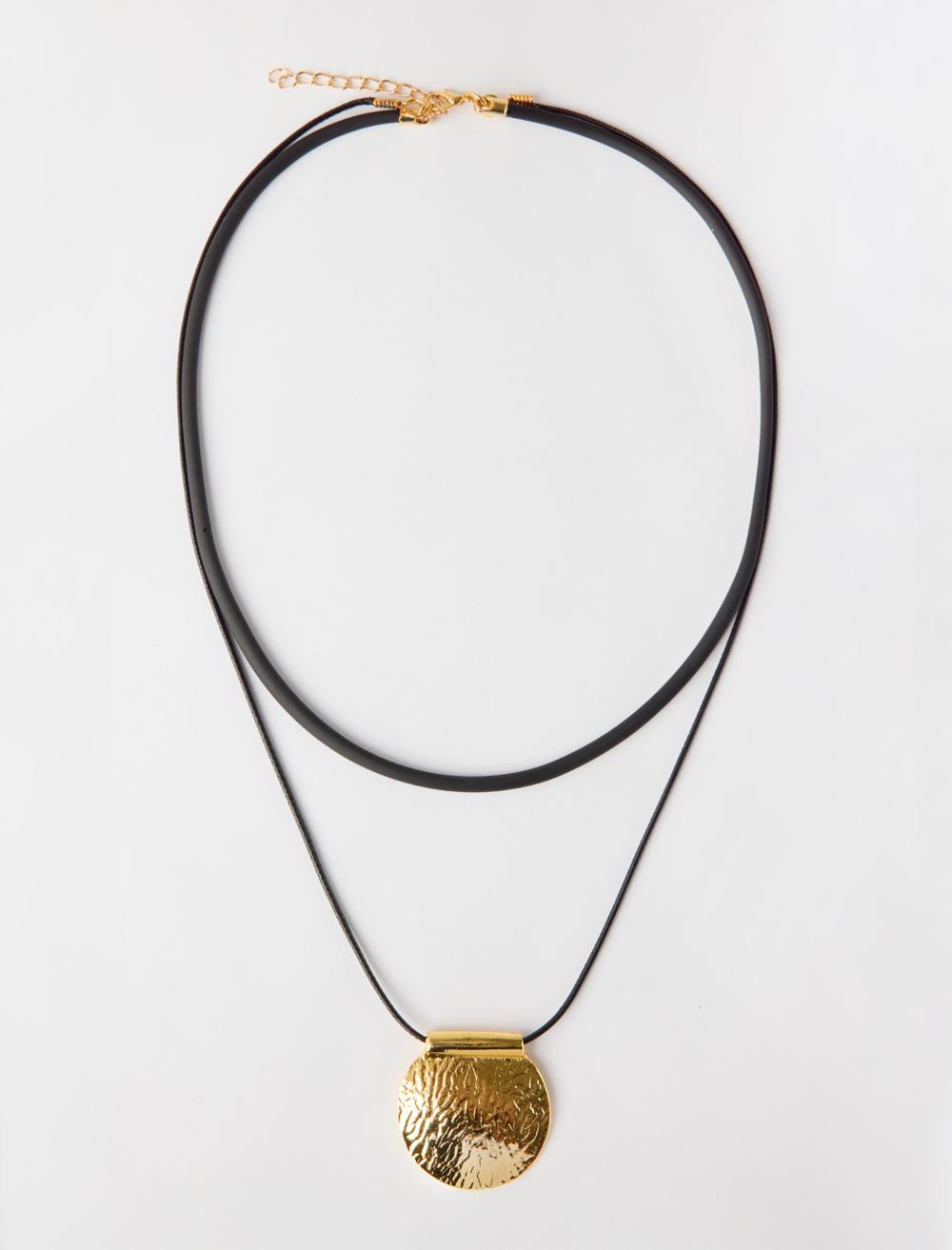 Parlak Oval Figürlü Ayarlanabilir Kolye