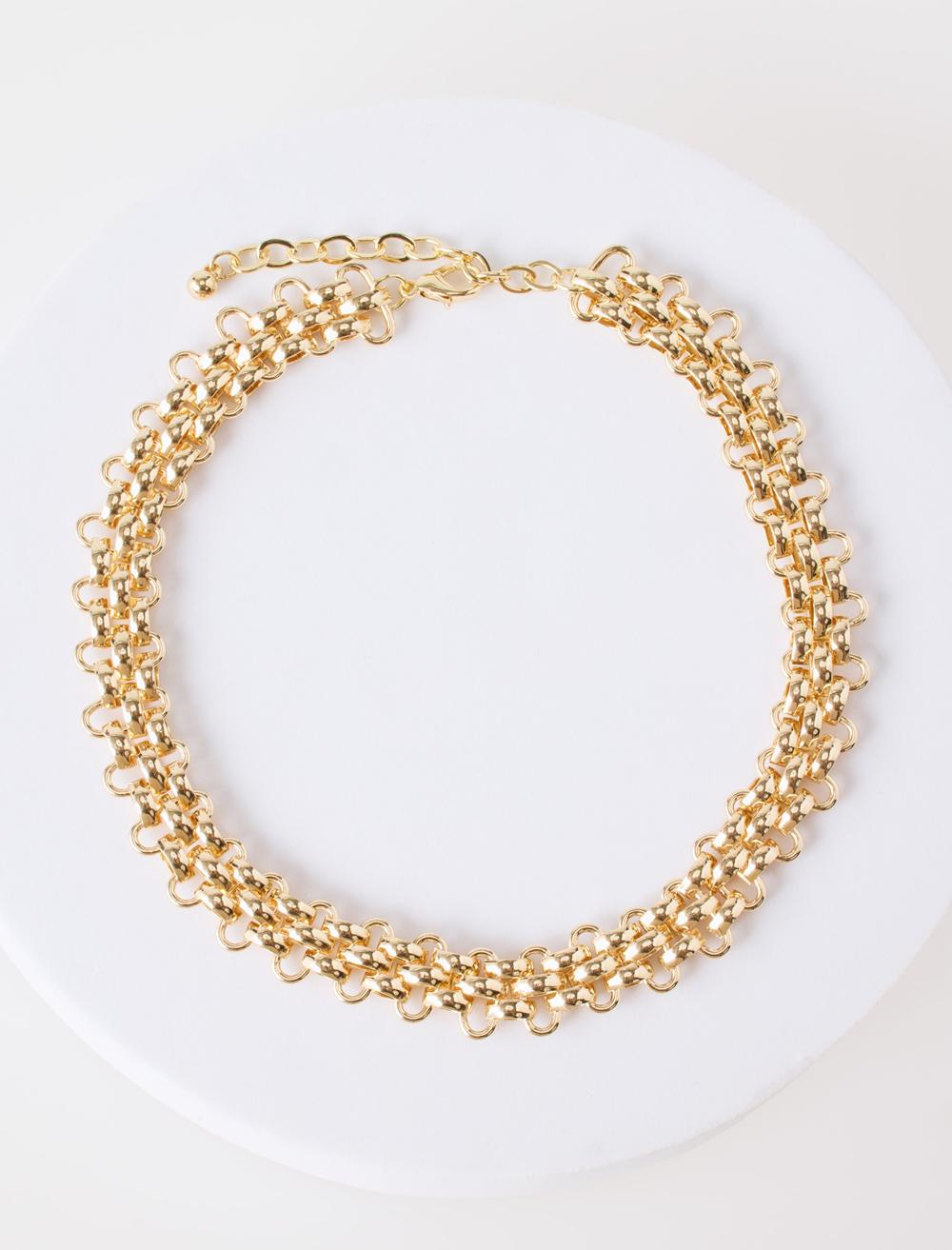 Hasır Dokulu Choker Kolye