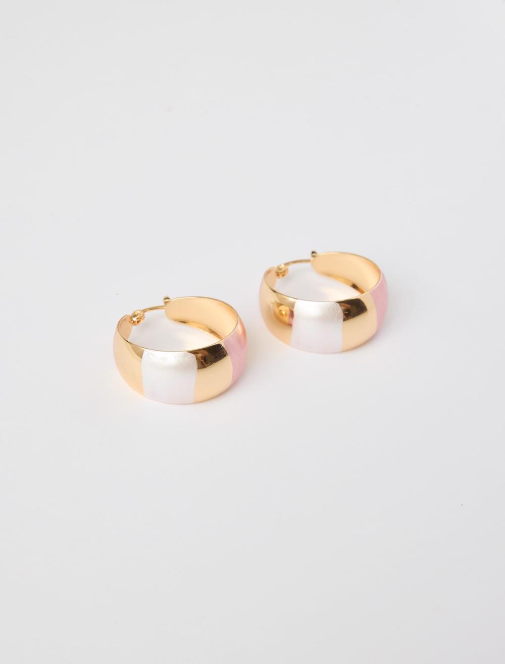 Renk Bloklu Halka Küpe