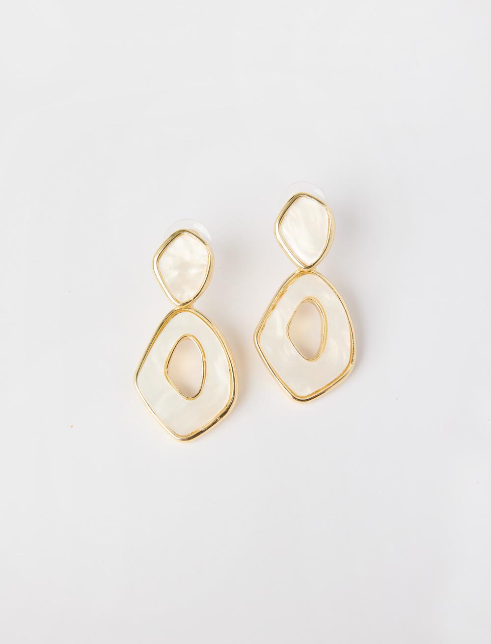 Asimetrik Figürlü Modern Sallantılı Küpe