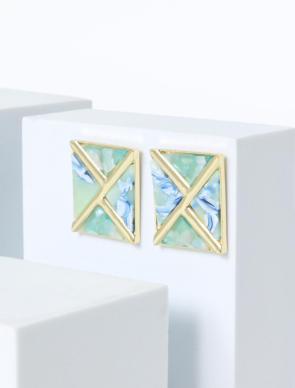 Geometrik Figürlü Renkli Modern Küpe