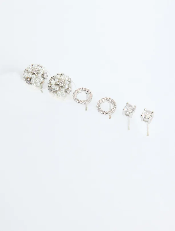 Bayan  Boncuklu Küpe Seti