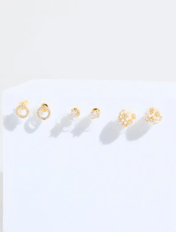 Bayan  Boncuklu Küpe Seti