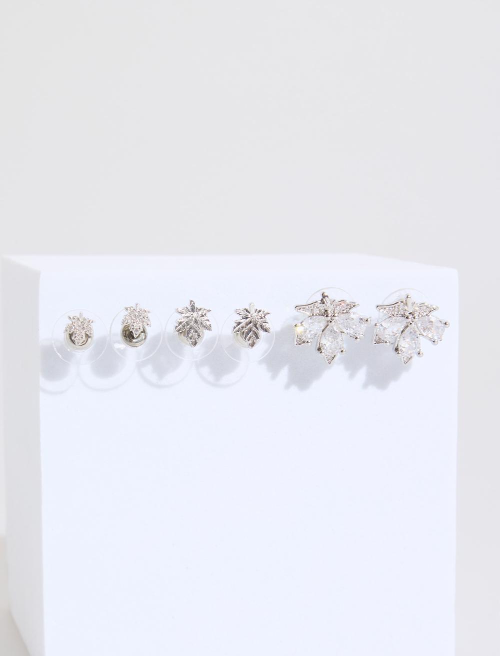 Yaprak Figürlü Küpe Seti