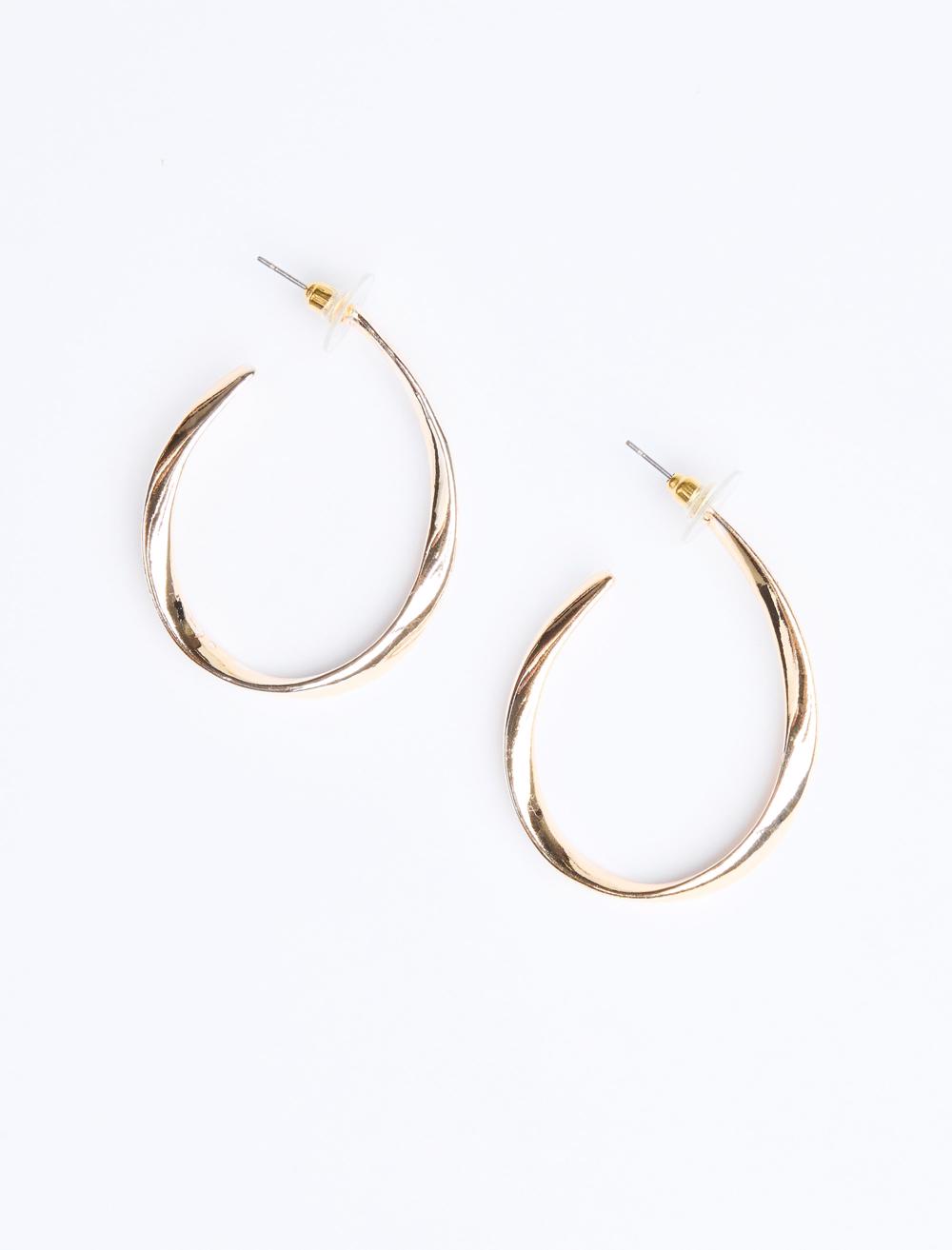 İnce Yarım Halka Küpe