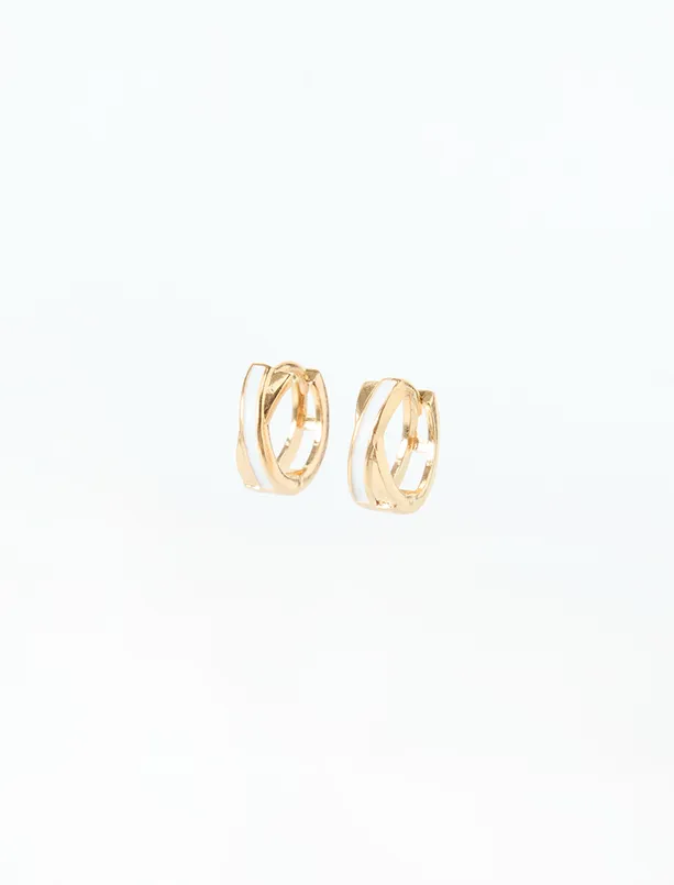 Bayan Sarı Parlak Klips Küpe