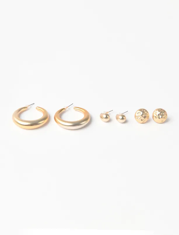 Bayan Sarı Parlak Küpe Seti