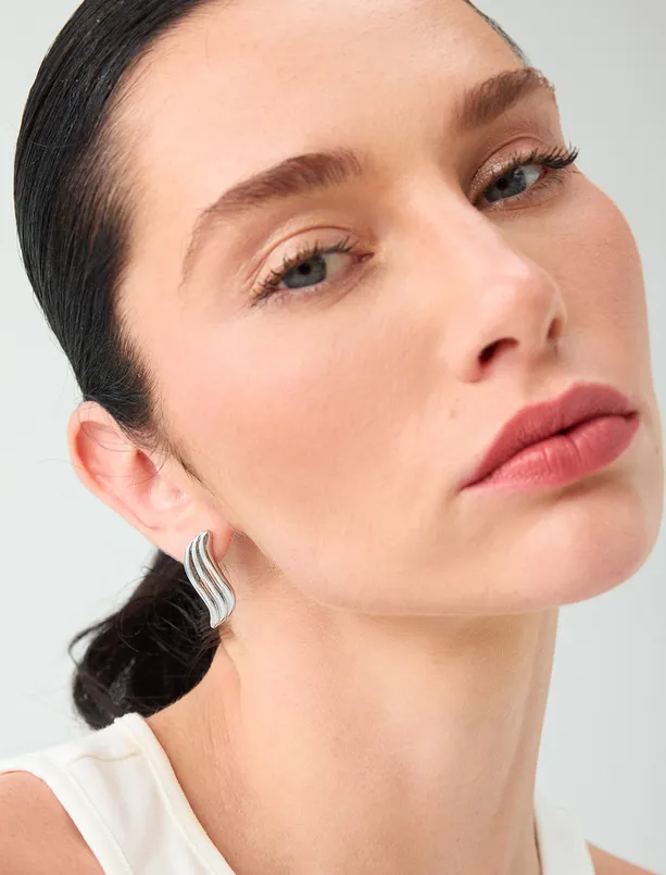 Women  Modern Wave-Shaped Earrings