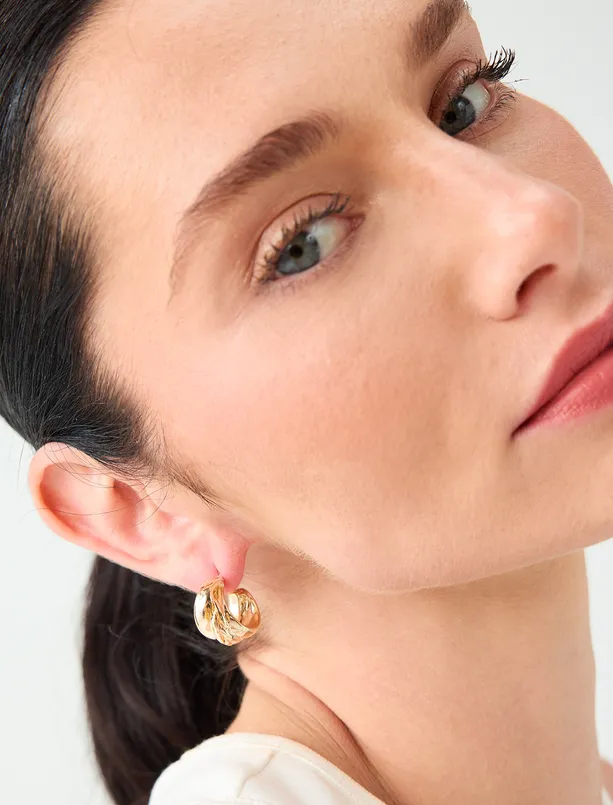 Women  Spiral-Shaped Shiny Earrings