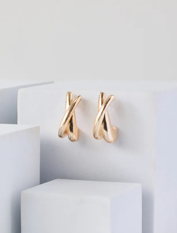 Women  Oval-Shaped, Shiny Hoop Earrings