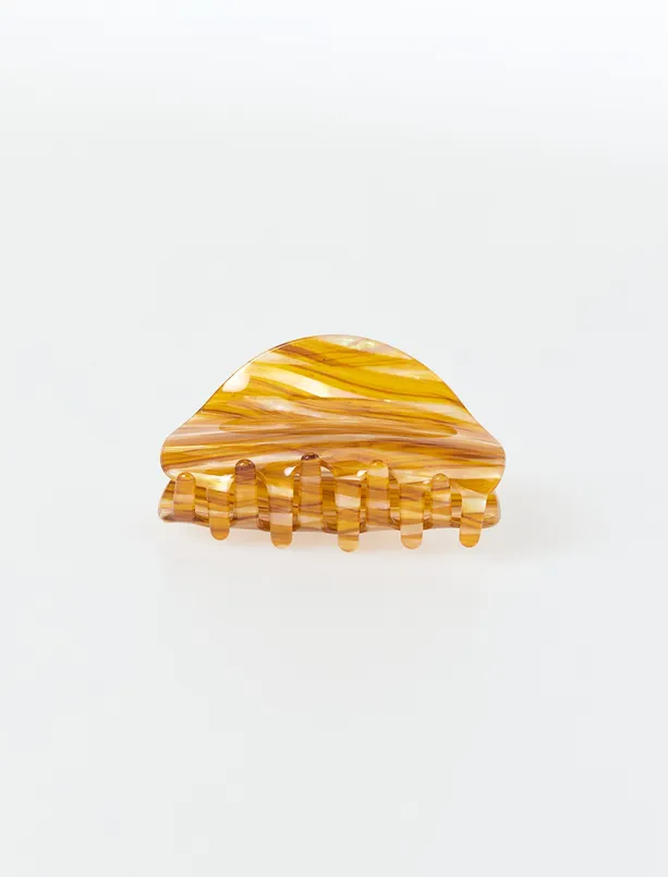 Bayan Kahverengi Renk Geçişli Kelebek Toka