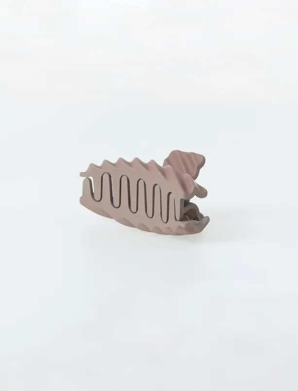 Bayan Kahverengi Çizgili Mandal Toka