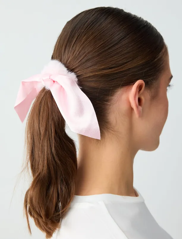 Bayan  Peluş Detaylı Toka