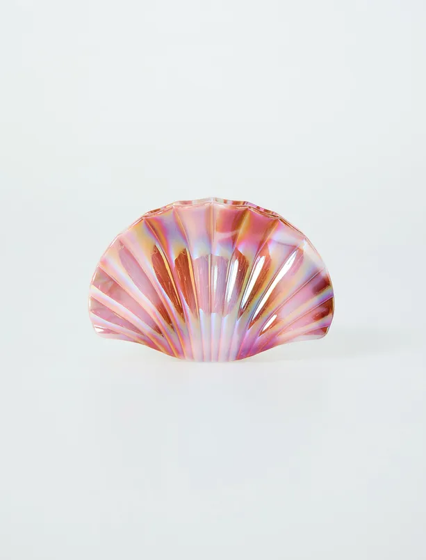 Bayan Pembe Deniz Kabuğu Figürlü Toka