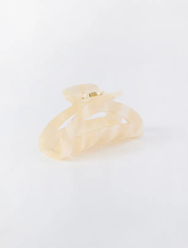 Women Mixed Marble-Patterned Mother-of-Pearl Hair Clip