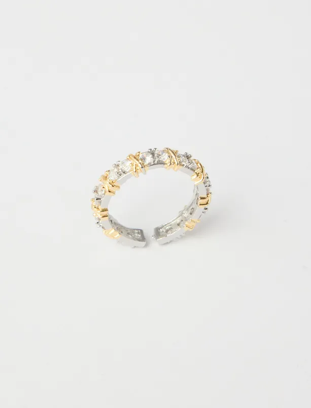 Bayan  Zirkon Taş Detaylı Modern Yüzük